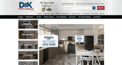 Desktop Screenshot of dkappliances.com